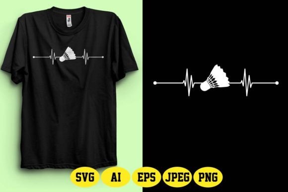Badminton in Heartbeat Line T-Shirt: A Unique Blend of Sport and Lifestyle for Modern Creators