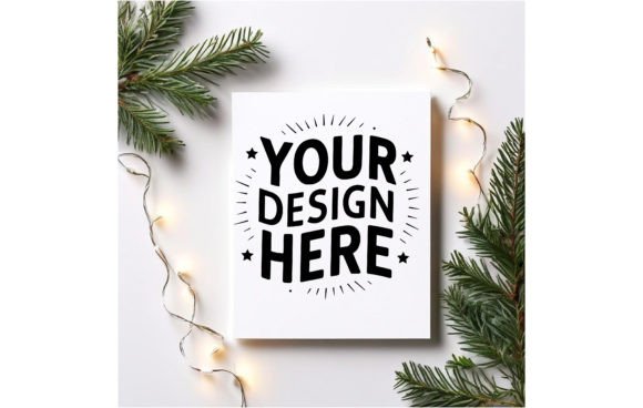 Christmas Greeting Card Mockup 270: Enhance Your Design with Instant Download