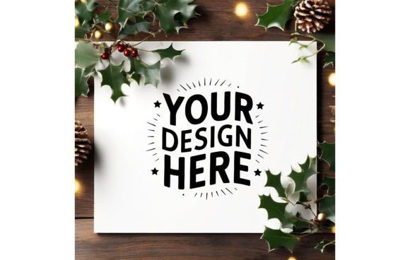 Christmas Greeting Card Mockup 333: A Design Tool for Holiday Creativity