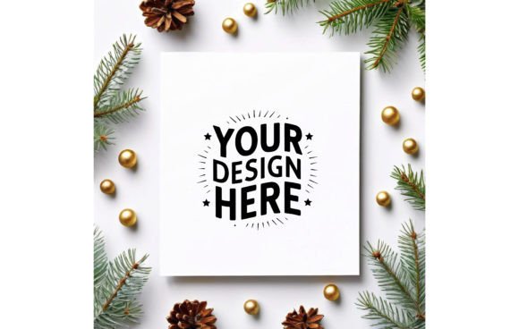 Christmas Greeting Card Mockup 35: Instant Design Presentation