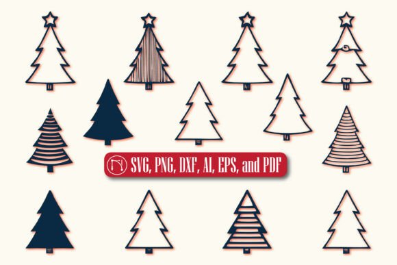 Christmas Tree Outline SVG Bundle: A Creative Resource for Holiday Projects