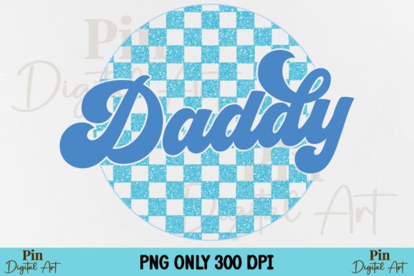 Daddy PNG: Retro Checkered Dad Design for Modern Creative Projects
