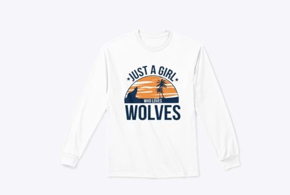Just a Girl Who Loves Wolves – Embracing Passion in Print-Ready Design for Your POD Business
