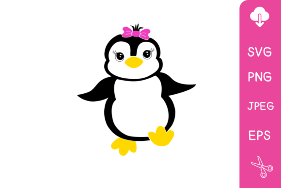 Penguin with Bow SVG for Cricut – Creative Possibilities