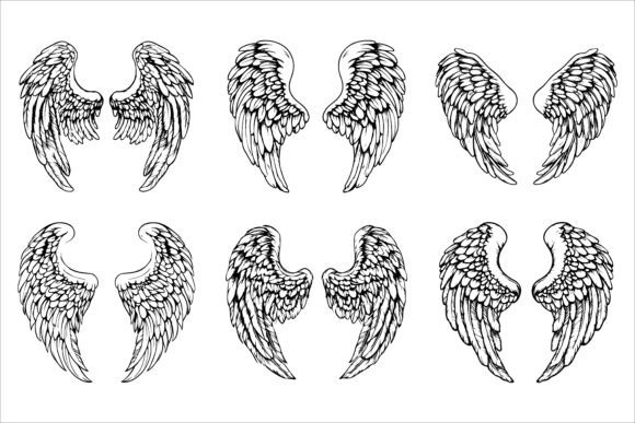 Symmetrical Angel Wings Vector Art: A Versatile Asset for Modern Creativity and Business