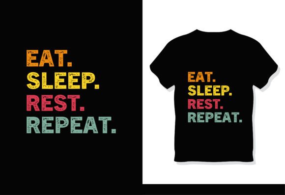 The Eat Sleep Rest Repeat Vintage T-Shirt: A Modern Twist on Classic Design for DIY and Handmade Businesses