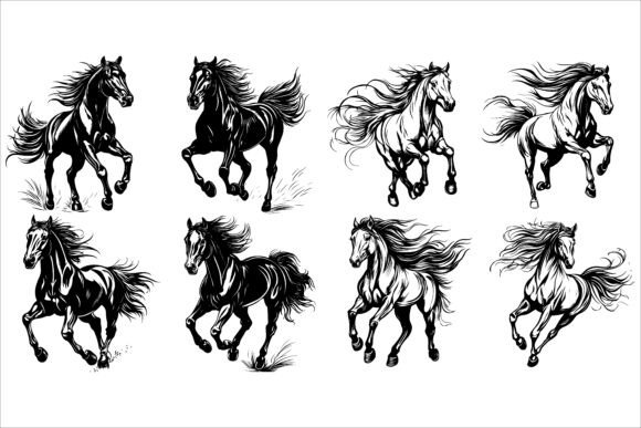 Vector Illustration of a Running Horse: A Versatile Design Asset