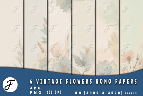 Vintage Flowers Boho Papers: A Digital Resource for Creative Projects