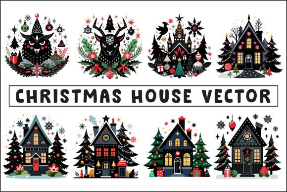 Watercolor Christmas House Clipart: A Versatile Asset for Holiday Creativity